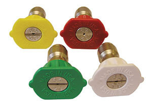 Colour-coded individual ¼” QC nozzles