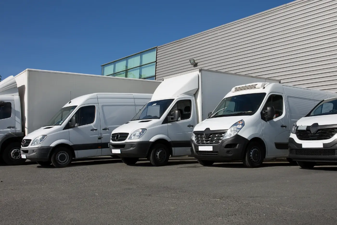 company-car-fleet-clean Company white car fleet
