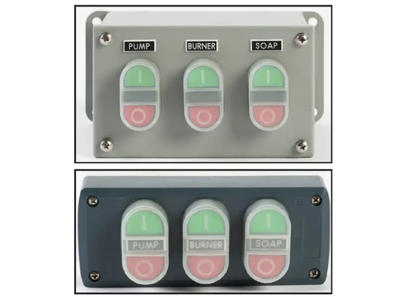 A picture of a shutdown timer for a pressure washer system.