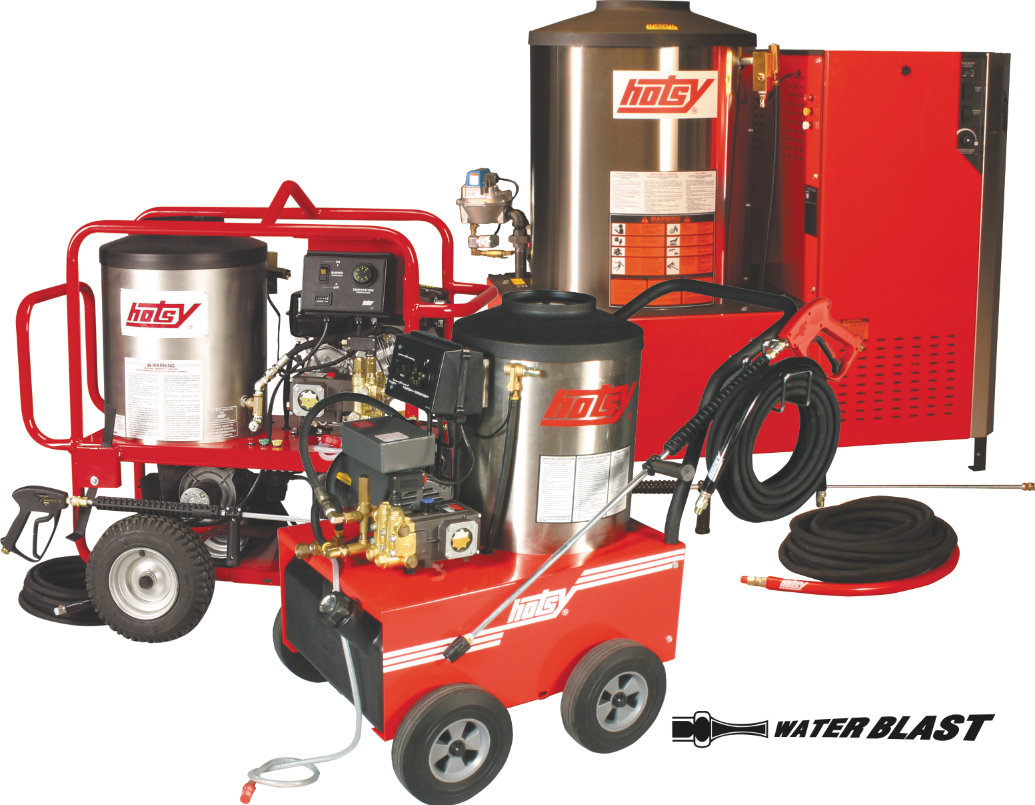 Electric, Diesel and Gasoline pressure washers by Hotsy