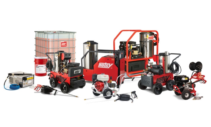 Industrial pressure washer systems from Hotsy Water Blast lineup