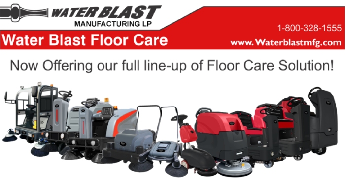 Floor care machines including commercial sweepers and industrial scrubbers