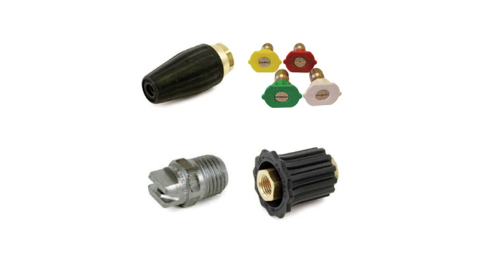 Pressure washer nozzle attachments